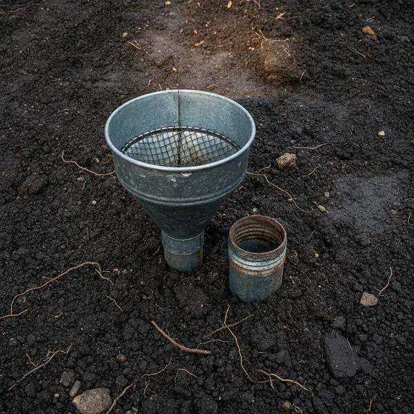 GI funnel set for watering an earth pit electrode
